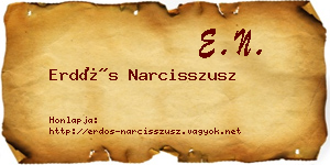 Erdős Narcisszusz névjegykártya