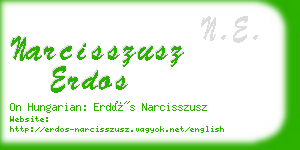 narcisszusz erdos business card